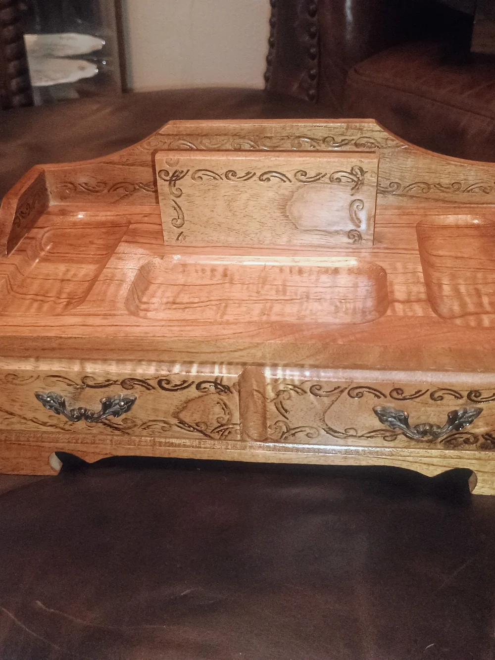 Vintage Wooden Gentlemens Dresser Mid To Late 20 th Century